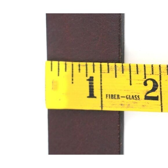 CLASSIC SADDLE BROWN REAL LEATHER 1 3/8"Wd CASUAL DRESS MEN'S BELT Sz 38/95 (X46 - Picture 9 of 13